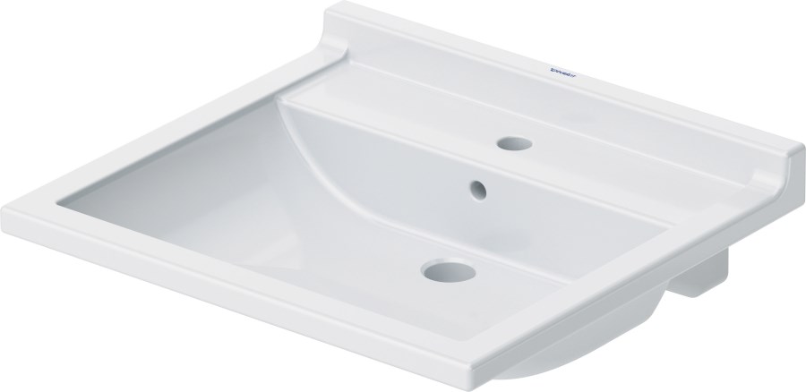 DURAVIT STARCK 3 bezbariérové umyvadlo 60 cm, s otvorem pro baterii a přepadem