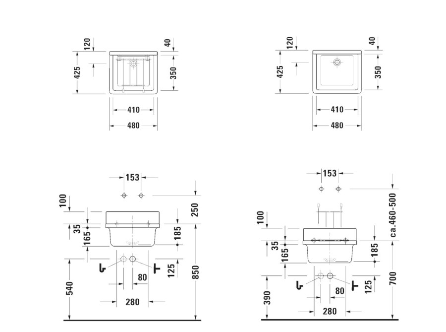 DURAVIT STARCK 3 výlevka 48 cm