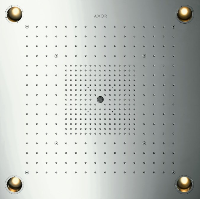 AXOR SHOWER SOLUTIONS SHOWERHEAVEN 720/720 3JET horní sprcha 720x720 mm, 3 proudy, s LED osvětlením, vzhled nerezu