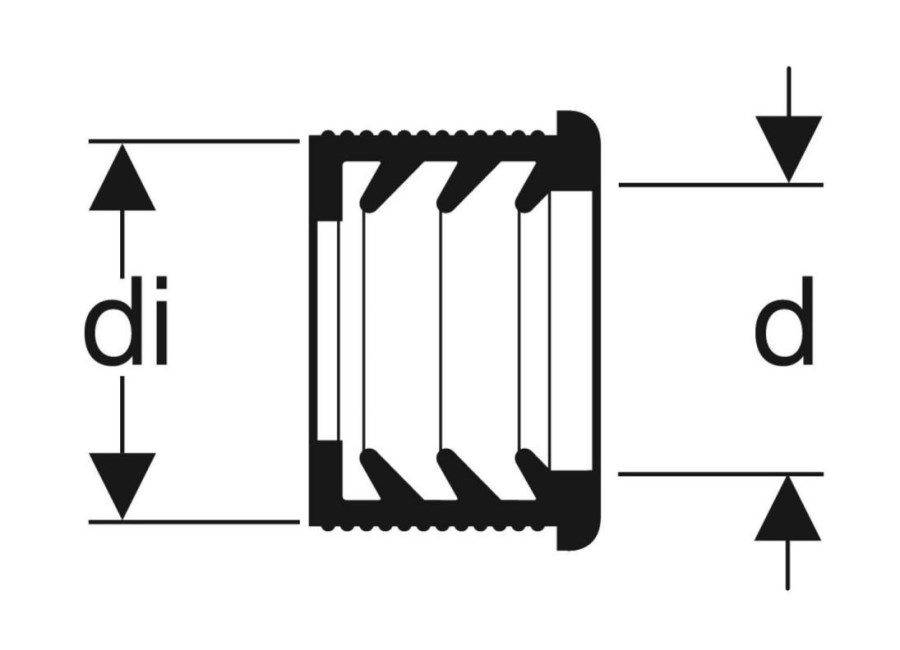 GEBERIT těsnicí manžeta 50/70 mm, pro bidety a umyvadla, EPDM