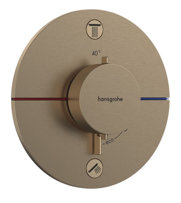 HANSGROHE SHOWERSELECT COMFORT S podomítková termostatická armaturen, pro 2 spotřebiče, gebürstet bronze