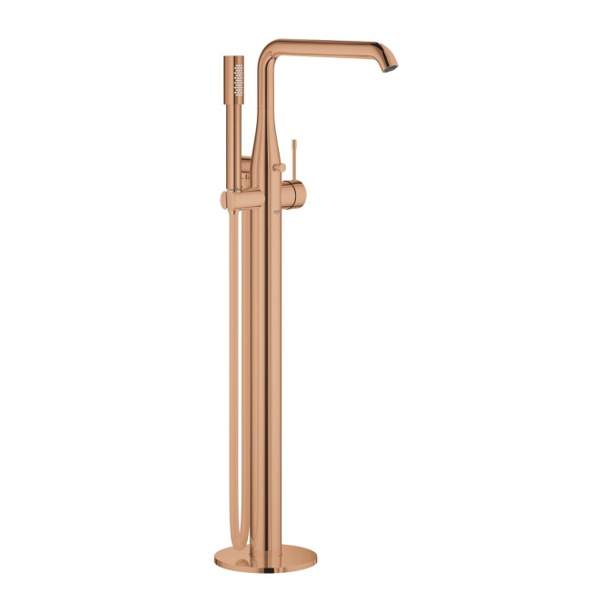 GROHE ESSENCE NEW vanová baterie na podlahu, s přepínačem, se sprchovou soupravou, warm sunset
