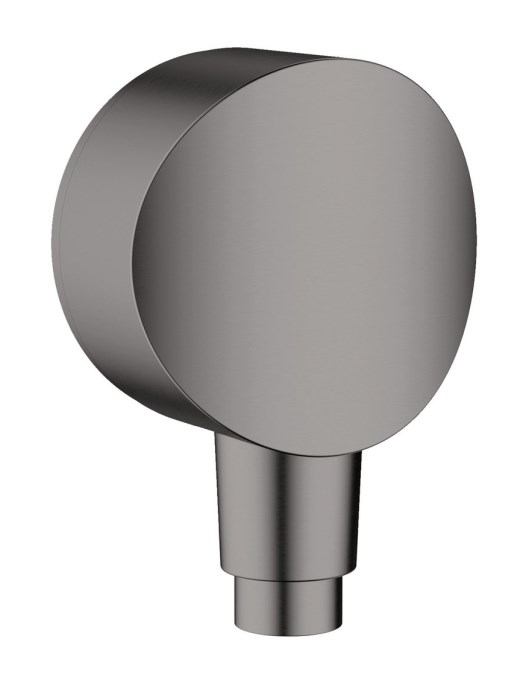 HANSGROHE FIXFIT S přípojka hadice 61mm se zpětným ventilem 1/2"x1/2", kartáčovaný černý chrom