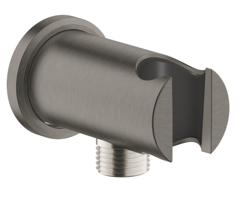 GROHE RAINSHOWER držák ruční sprchy s připojením na vodu, kartáčovaný hard graphite
