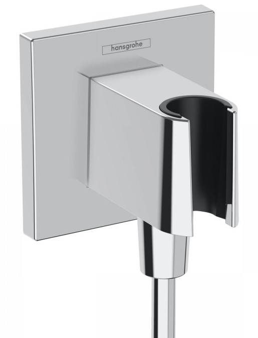 HANSGROHE FIXFIT E držák ruční sprchy s připojením na vodu, chrom