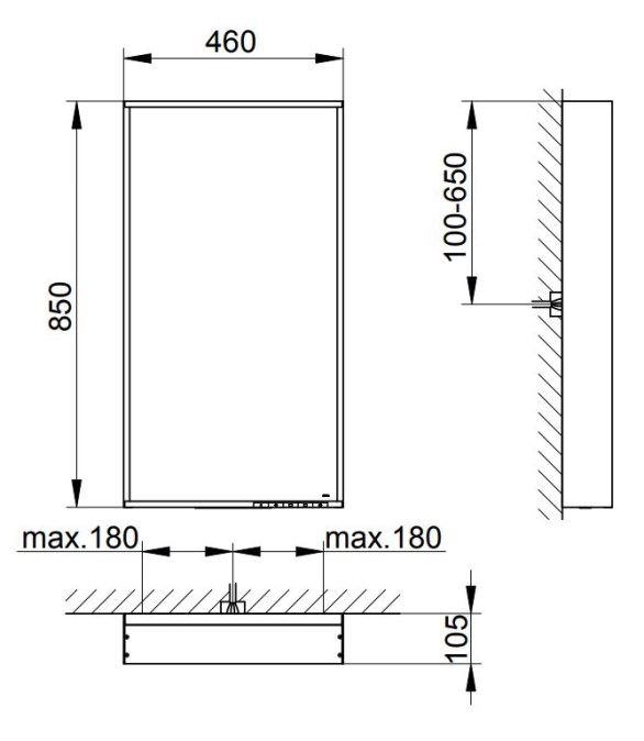 KEUCO PLAN zrcadlo 85x46 cm, s osvětlením, s regulací stmívání a teploty světla