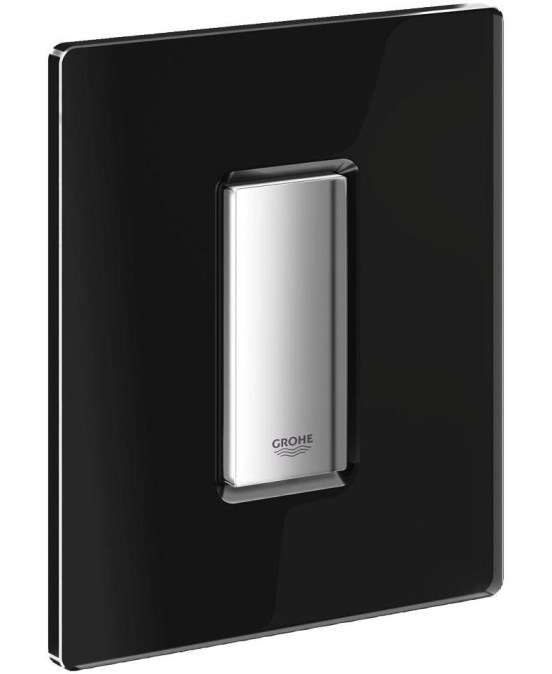 GROHE SKATE COSMOPOLITAN GLASS ovládací tlačítko splachování pro pisoár, sklo/plast, černá/chrom