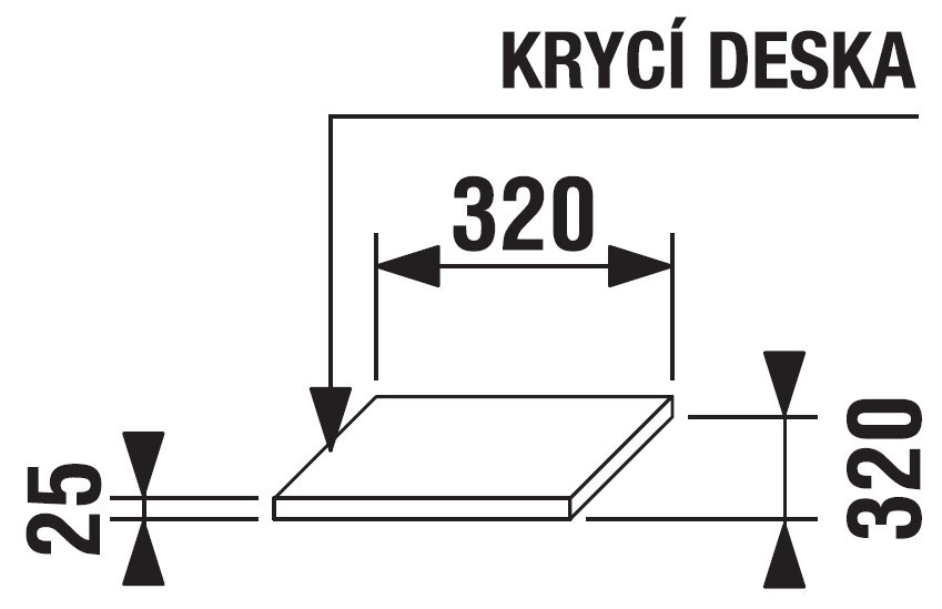 JIKA CUBITO krycí deska 320x320x25 mm, bílá