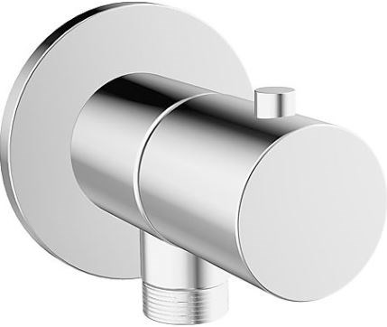 HANSA připojovací koleno 75mm, nástěnné, s integrovaným uzavíráním, chrom