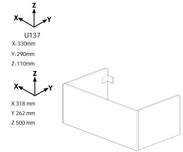 DŘEVOJAS HOST SZD 35 skříňka s umývátkem 33x29x50 cm, 1 dvířka, panty vpravo, úchytka černá, ohio