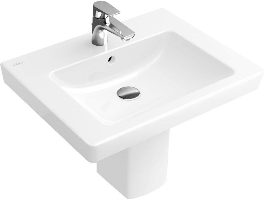 VILLEROY & BOCH VERITY DESIGN 2.0 polosloup pro umyvadlo, alpská bílá