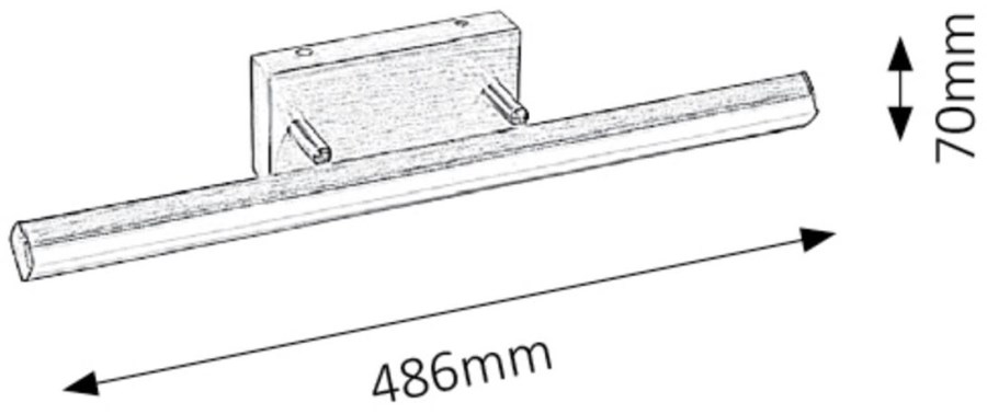 RABALUX SILAS nástěnné LED svítidlo, 4000 K, 1180 lm, 486 mm, bronz