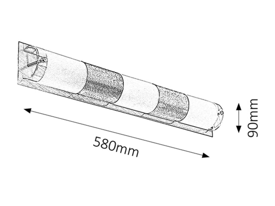RABALUX PERIODIC nástěnné svítidlo E14, 580 mm, chrom