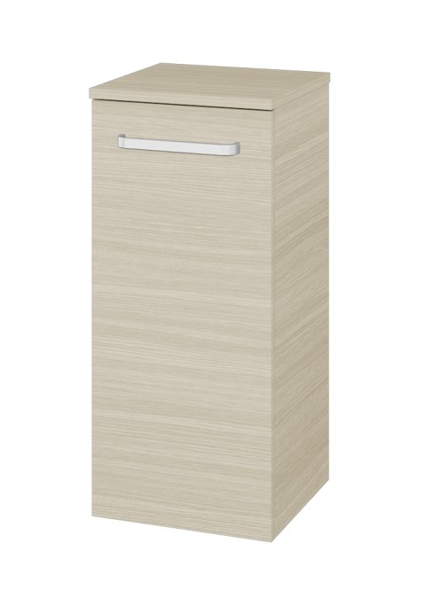 DŘEVOJAS DOS SND 35 nízká schrank 35,5x36x79,3 cm, 1 türen, panty vlevo, úchytka hliník mat, dub/dub