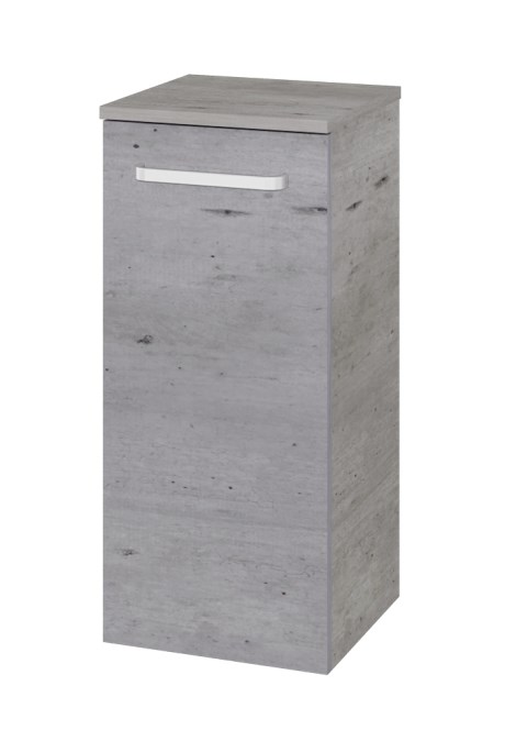 DŘEVOJAS DOS SND 35 nízká skříňka 35,5x36x79,3 cm, 1 dvířka, panty vlevo, úchytka hliník mat, beton