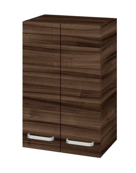 DŘEVOJAS SYD2 50 nízká skříňka 50x35,2x77,1 cm, 2 dvířka, úchytka hliník mat, ořech