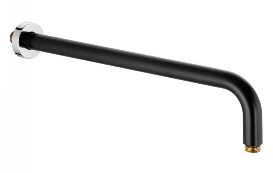 KLUDI A-QA sprchové rameno 410 mm, nástěnné, matná černá/chrom