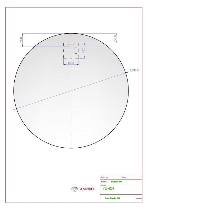 AMIRRO PURE RONDE zrcadlo 60 cm