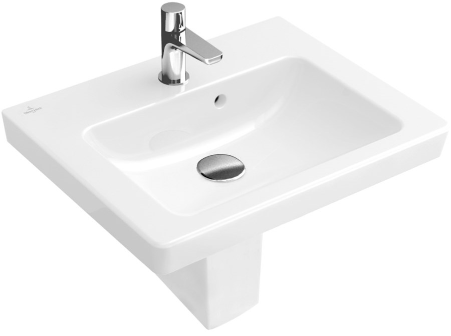 VILLEROY & BOCH VERITY DESIGN 2.0 polosloup pro umývátko, CeramicPlus, alpská bílá