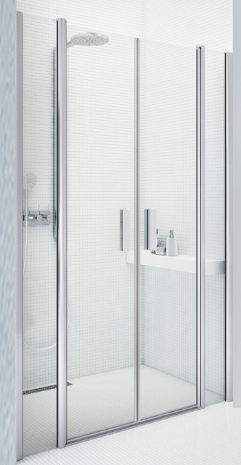 ROTH TOWER LINE TDN2/1400 sprchové dveře 140x200 cm, lítací, stříbro/sklo transparent