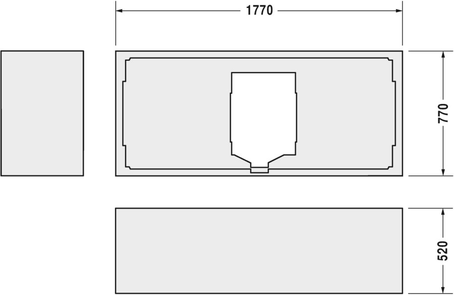 DURAVIT D-CODE nosič vany 1770x770 mm, pro vanu 700101