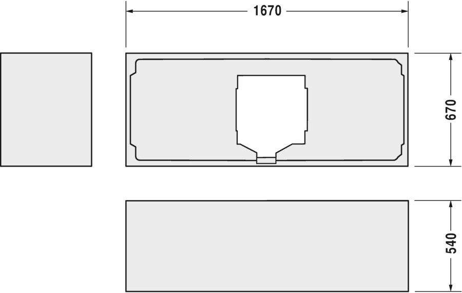 DURAVIT HAPPY D.2 nosič vany 1670x670 mm, pro vanu 700310 a 700311