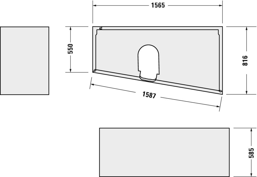 DURAVIT NO.1 nosič vany 1600x850mm pro vanu 700507