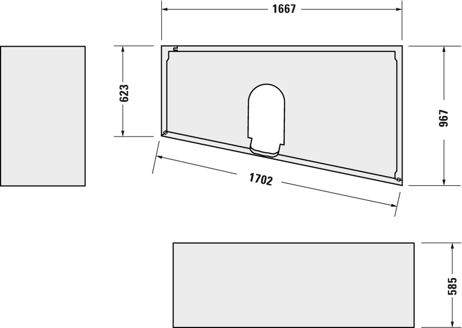 DURAVIT NO.1 nosič vany 1702x967 mm, pro vanu 700509