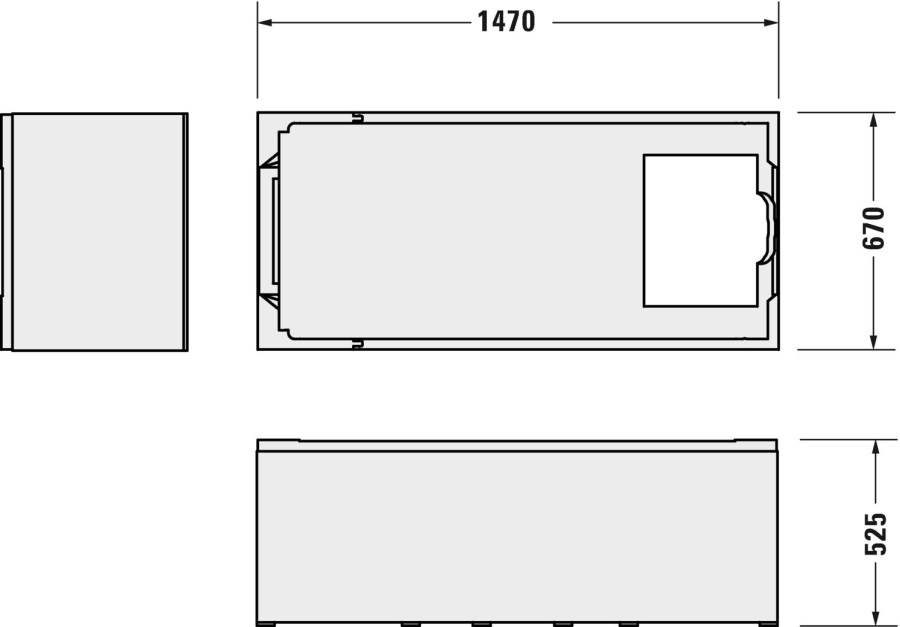 DURAVIT NO.1 nosič vany 1470x670 mm, pro vanu 700487