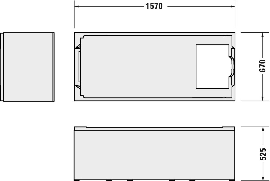 DURAVIT NO.1 nosič vany 1570x670 mm, pro vanu 700488
