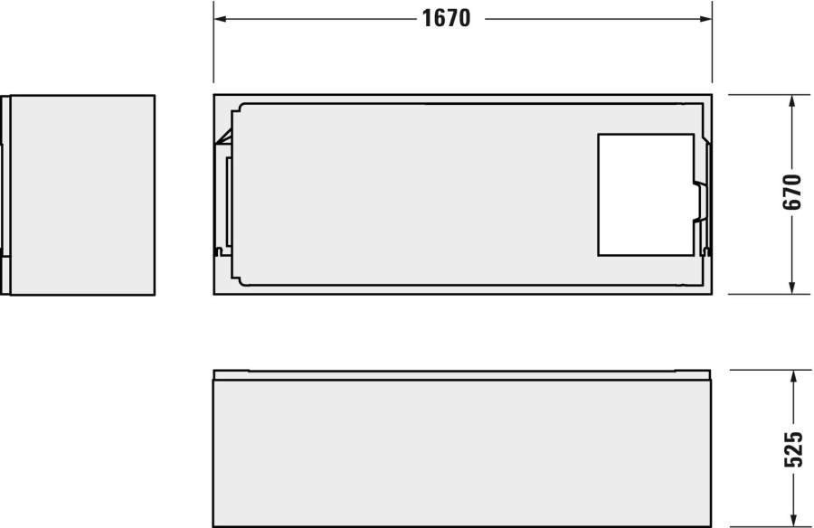 DURAVIT NO.1 nosič vany 1670x670 mm, pro vanu 700489