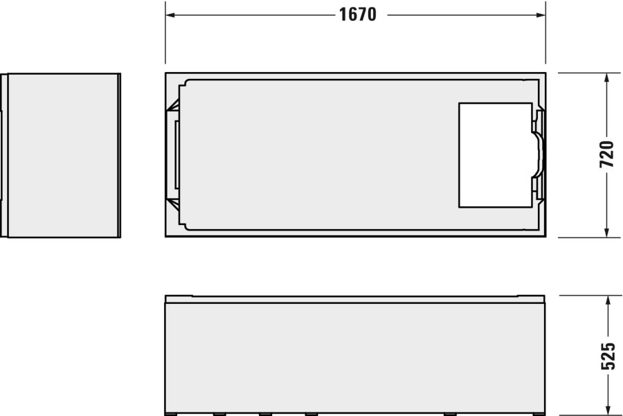 DURAVIT NO.1 nosič vany 1670x720 mm, pro vanu 700490