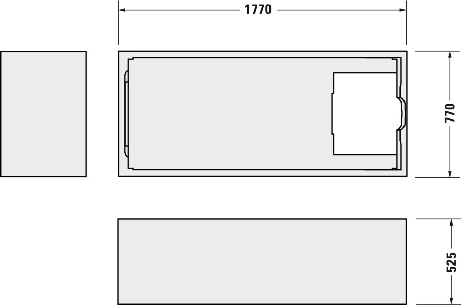 DURAVIT NO.1 nosič vany 1770x770 mm, pro vanu 700491