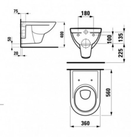 LAUFEN GALLERY závěsné WC