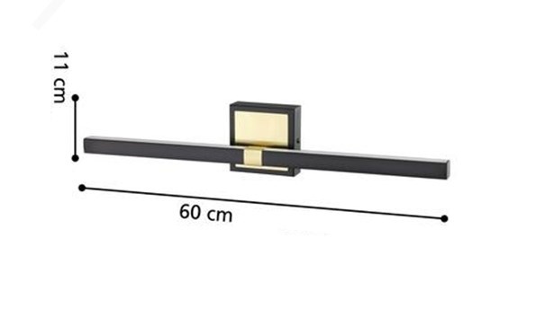 EGLO PEGUERA nástěnné LED svítidlo, 3000 K, 1165 lm, 600 mm, černá/kartáčovaná mosaz