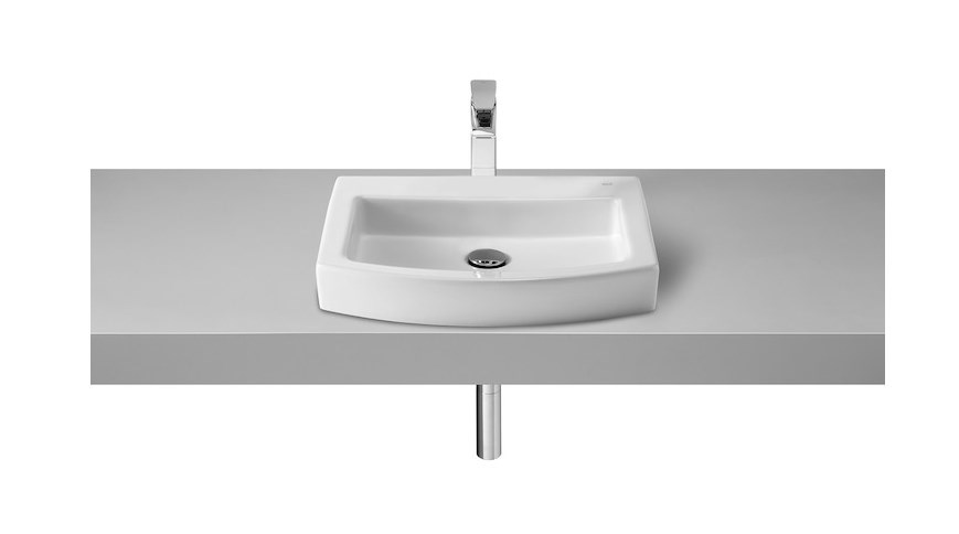 ROCA HALL umyvadlo na desku 52 cm, bez otvoru pro baterii, bez přepadu