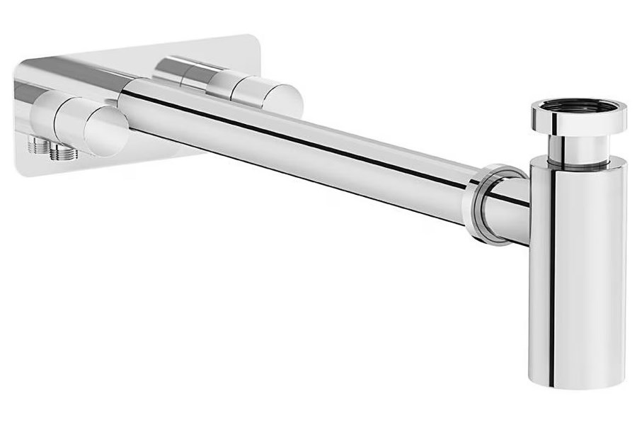 VITRA designová sada sifonu k umyvadlu s rohovými ventily, DN32, s převlečnou maticí 5/4, chrom