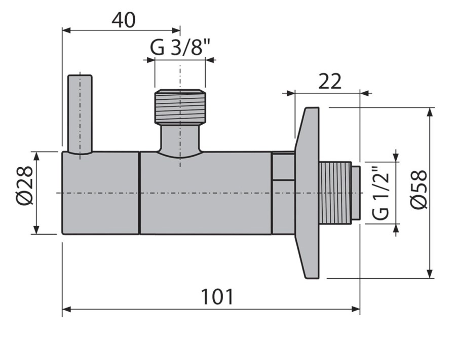 ALCA rohový ventil 1/2"x3/8", s filtrem, barva kartáčovaný red gold