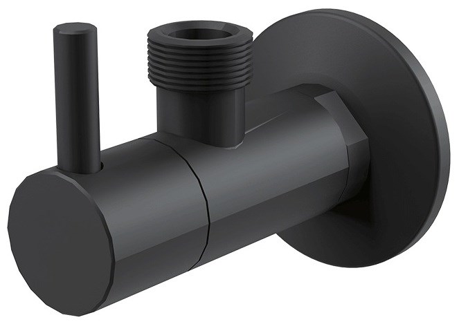 ALCA rohový ventil 1/2"x1/2", s filtrem, matná černá