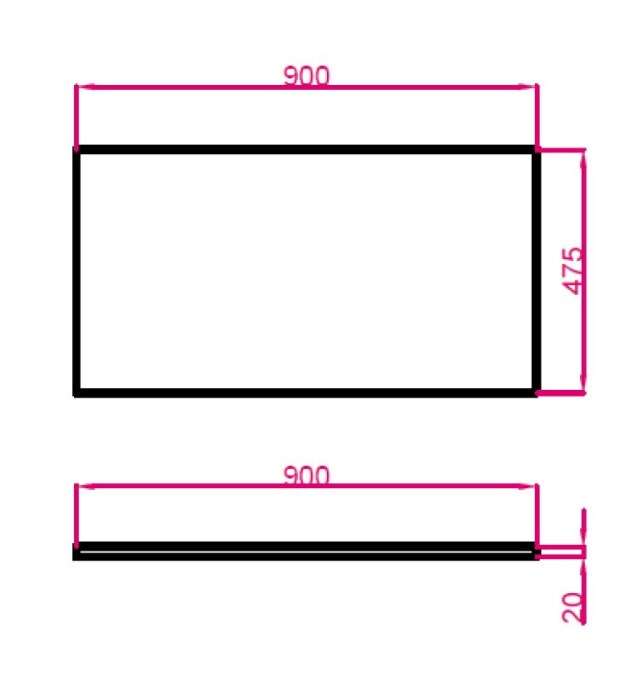 TECHNISTONE MODULAR deska pod umyvadlo 90x47,5x2 cm, Gobi Grey 20 LE 156