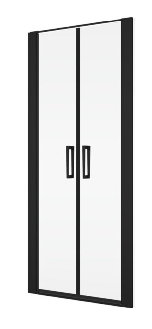 RONAL DIVERA D22T2 sprchové dveře 70x200 cm, lítací, matná černá/čiré sklo