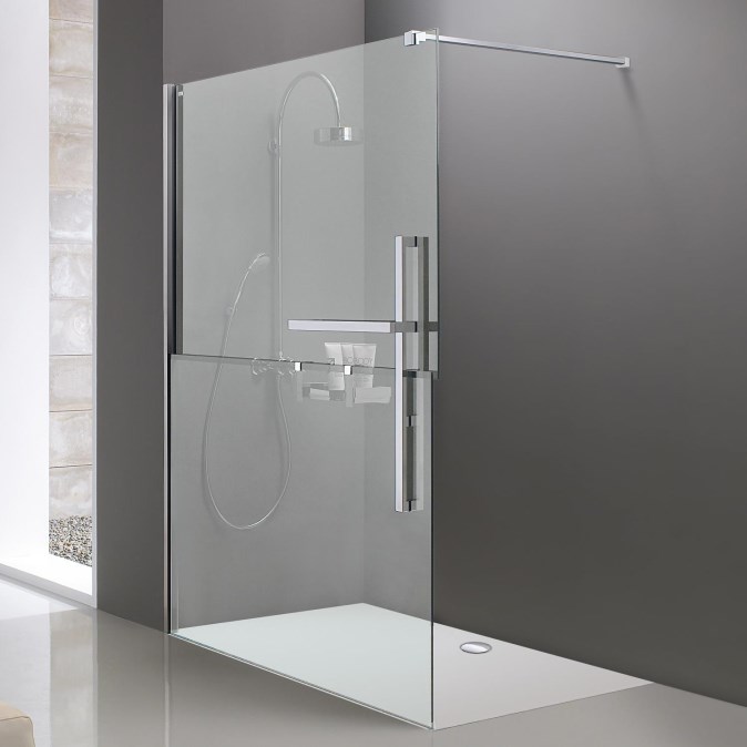 HÜPPE DUPLO PURE stěna walk-in 140x200 cm, chrom/čiré sklo