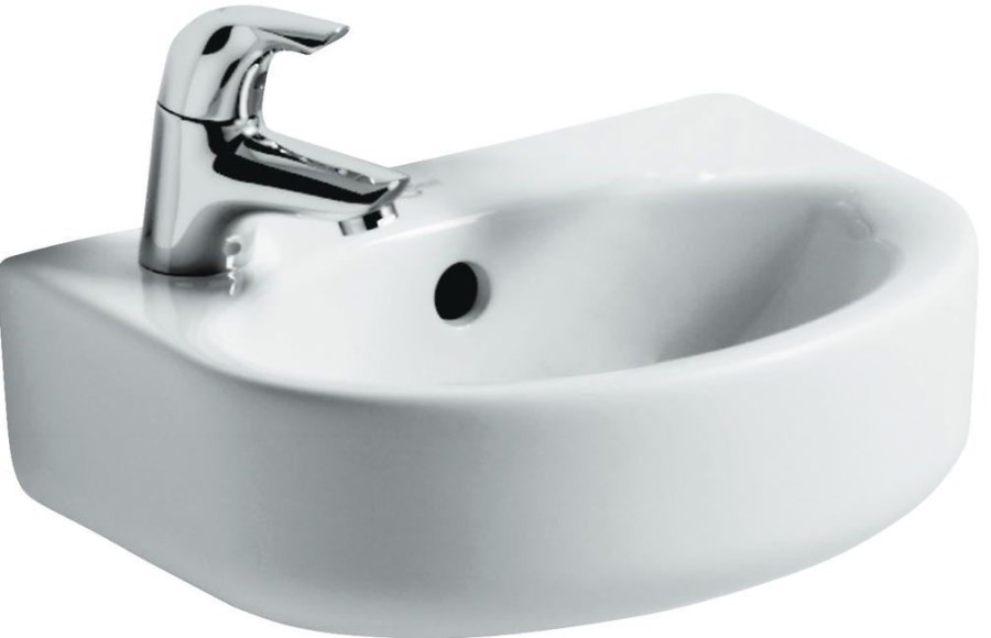 IDEAL STANDARD CONNECT umývátko 35 cm, s otvorem pro baterii vlevo a přepadem
