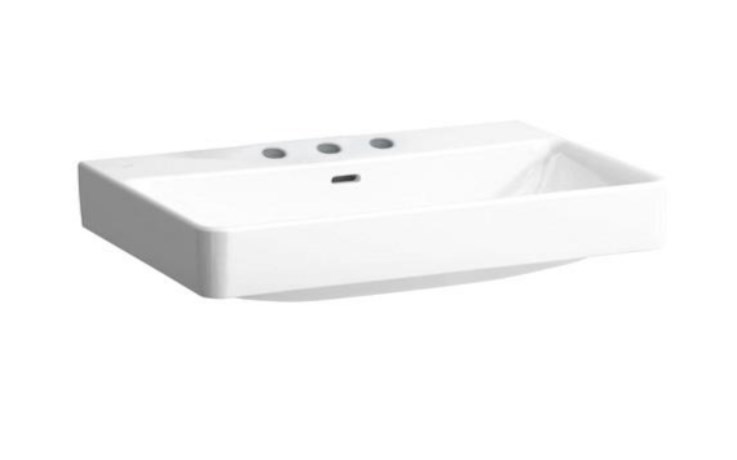 LAUFEN PRO S umyvadlo 70 cm, se 3 otvory pro baterii a přepadem