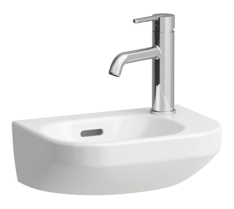 LAUFEN LUA umývátko 50 cm, s otvorem pro baterii vpravo, s přepadem, LCC