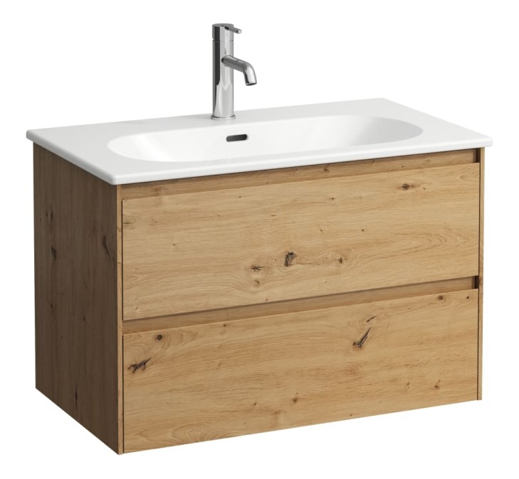 LAUFEN LANI skříňka pod umyvadlo 80x45,5x52,5 cm, 2 zásuvky, divoký dub