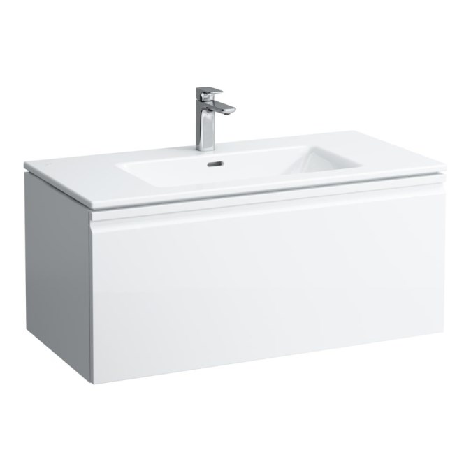LAUFEN PRO S cabinet s umyvadlem 100x50x46 cm, 1 zásuvka, lesklá white