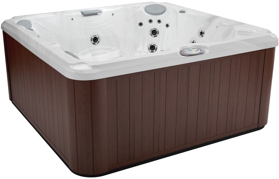 JACUZZI J-235 vířivka 213,5x213,5 cm, pro 6 osob, 35 trysek, s termokrytem, s osvětlením, platinum/roasted chestnut