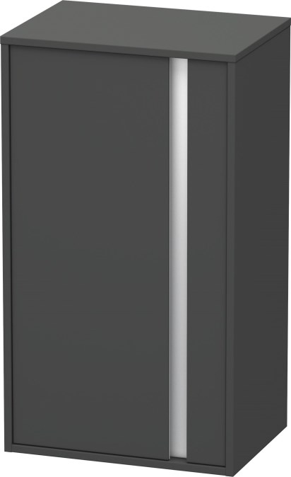DURAVIT KETHO nízká skříňka 50x36x88 cm, 1 dvířka, panty vlevo, matný grafit