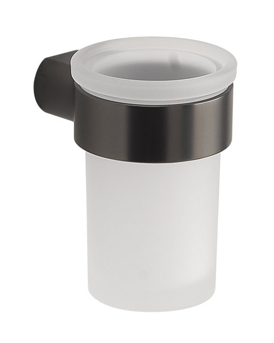 GEDY PIRENEI nástěnný pohárek, sklo, gun metal